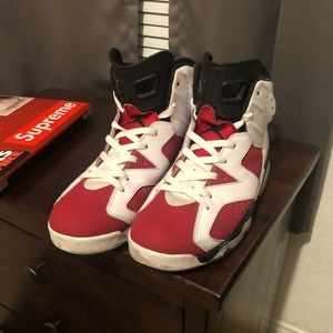Carmine 6’s size 10.5